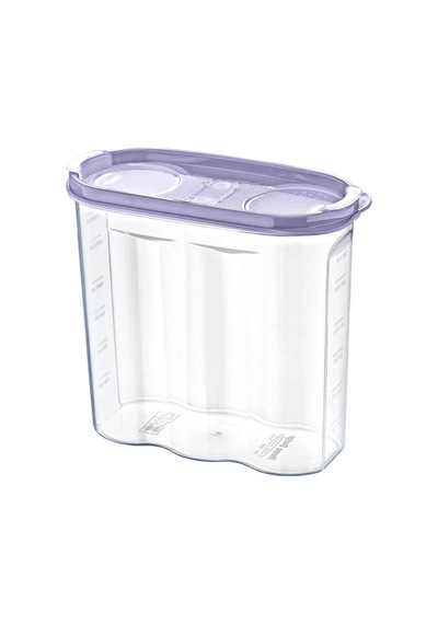 2 Kapaklı Ölçekli Erzak Kuru Gıda Saklama Kutusu Kabı - 1,7 Litre - Sa935 Go-53-vice 01505