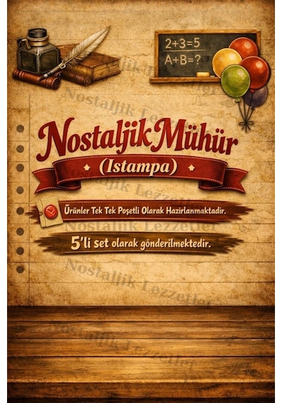 Karne Hediyesi 5 Set Nostaljik Mühür Istampa Ve Tebrik Kartı
