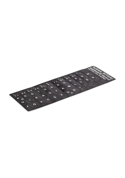 Klavye Sticker, Türkçe F Klavye Etiketi Laptop Pc Sticker Siyah Pvc 1 Adet