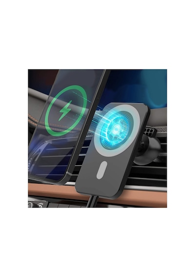 Magsafe Kablosuz Araç İçi Şarj Aleti 15w Manyetik Telefon Tutucu Apple iPhone Uyumlu 03095220