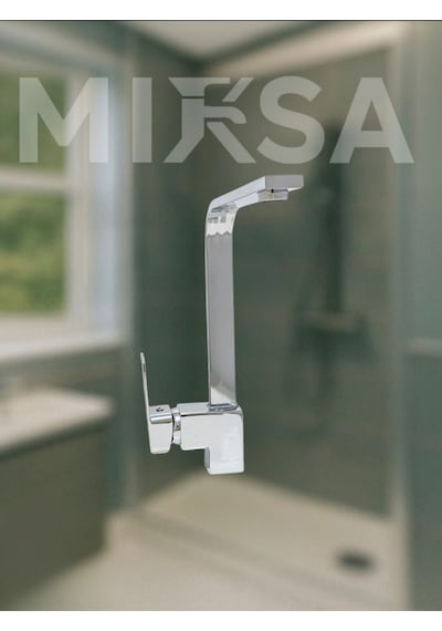 Lüx Krom Kare Mutfak Eviye Bataryası, Musluğu, Ağır Gövde Kaliteli