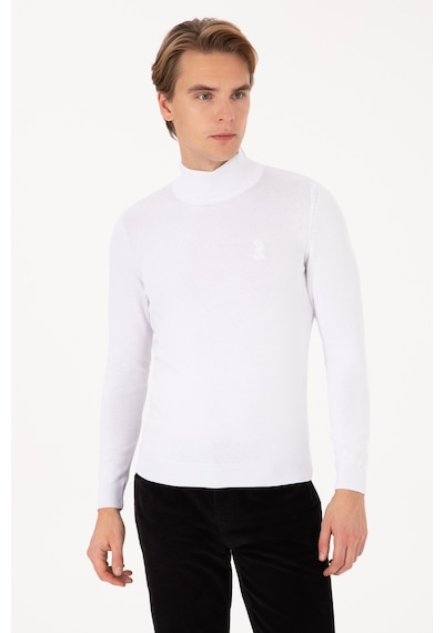 U.S. Polo Assn. Erkek Beyaz Basic Kazak 50307783-VR013