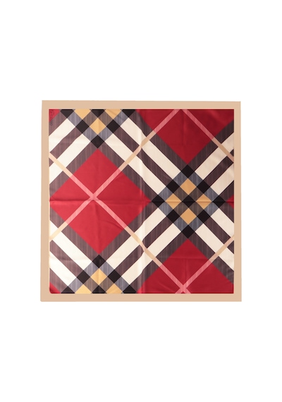Inno 60x60 Cm Premium Saten Desenli Dikişli Fular Siyah