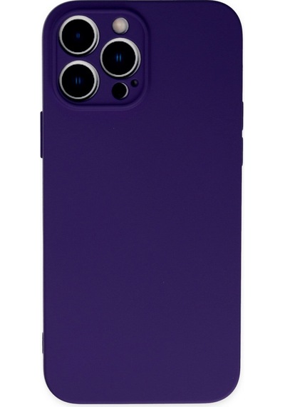 Newface Apple Uyumlu iPhone 13 Pro Kılıf Nano İçi Kadife Silikon - Mor mor