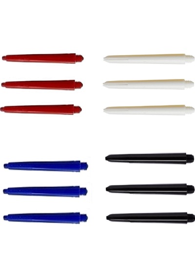 60 Adet (20 Set) 35 mm Nylon Kısa Dartsan Dart Şaft. Karışık Renk