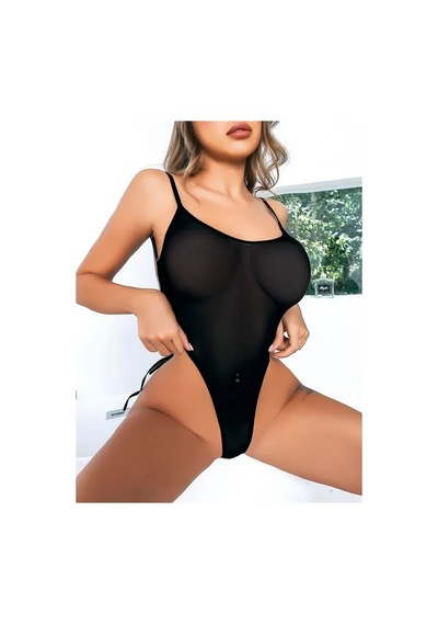 Emvera Kadın Derin Sırt Dekolteli Siyah Body Takımı