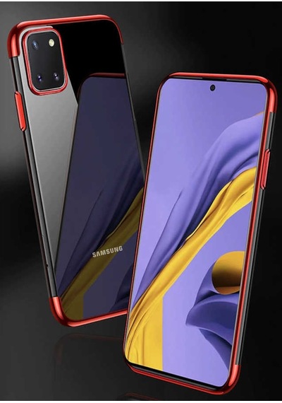 Galaxy A81 Köseleri Renkli Seffaf Kamera Korumali Silikon Kilif 565949165