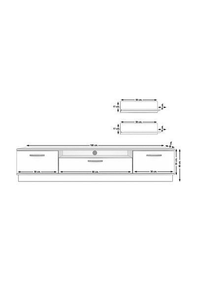 Decoraktiv Trendstyle 4 Mdf Tv Ünitesi Tv Sehpası Pera - Antrasit