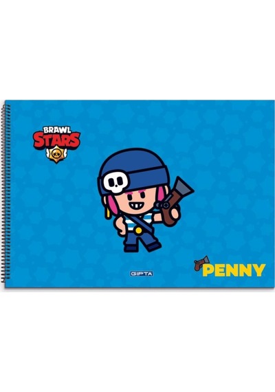 Gıpta 25 x 35 Brawl Star Spiralli Resim Defteri 15 Yp