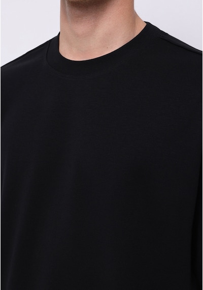 Colin's Colins Oversize Fit Yuvarlak Yaka Düz Erkek Siyah Kısa Kol Tişört Cl1076602 Q1.v1 Blk Siyah