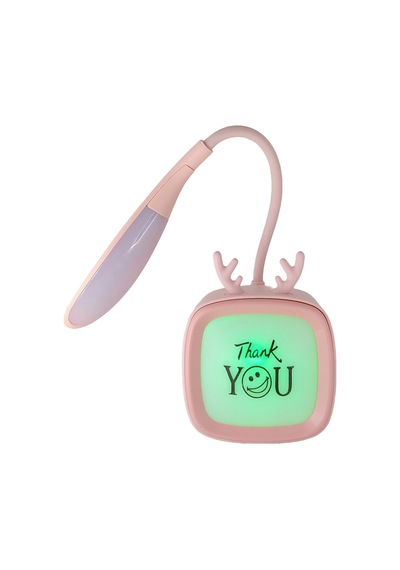 Hedyex Budret Şarjlı 400mah Led Masa Lambası Akrobatik Gece Lambası Pembe