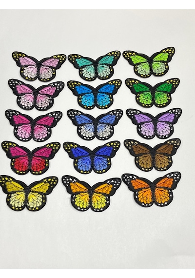 Kelebek Arma / Ütü İle Yapışan Arma / 8 Cm /b126/ - Fıstık Yeşili