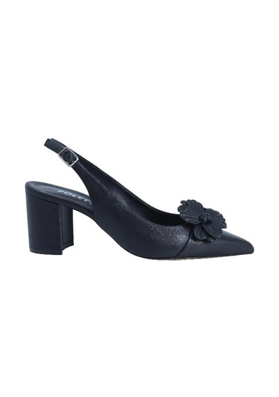 Poletto Hakiki Deri Sıyah Ayakkabı Stiletto 9841 100 V2-2424 Siyah