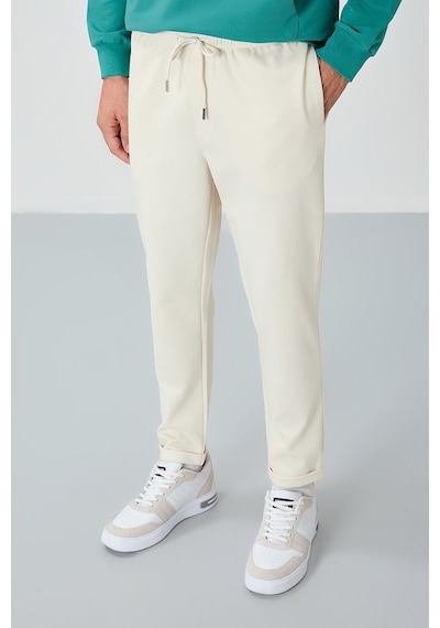 Tommy Life Bej Yüzeyi Dokulu Standart Fit Erkek Eşofman Alt - 82154