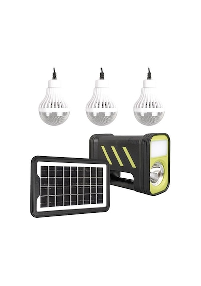 Gd-12 Solar Panelli 3 Ampullü Solar Işıldak Fener
