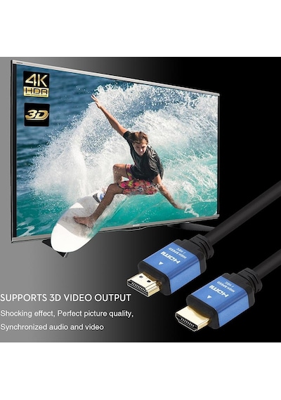 Alfais 4761 Hdmi 2.0 Lcd Laptop Monitör Görüntü Kablosu 4k Uhd 1.5 Metre