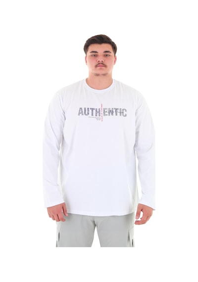 Erkek 115-155 Kilo Arası İçin Uygun Uzun Kol Bisiklet Yaka Mevsimlik Baskılı İnce Sweatshirt Beyaz Erkek 115-155 Kilo Arası İçin Uygun Uzun Kol Bisiklet Yaka Mevsimlik Baskılı İnce Sweatshirt Beyaz