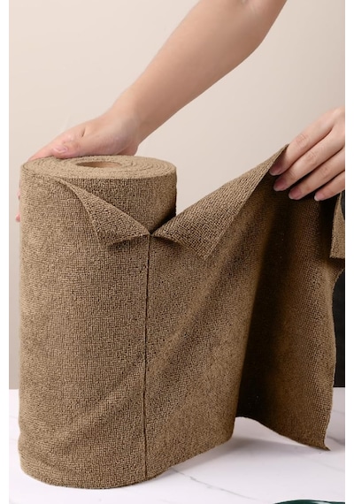 Çok Amaçlı Rulo Mikrofiber Temizlik Bezi 30x30 40 Yapraklı Kahverengi Kahverengi