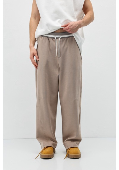 Vamos Bağcıklı Baggy Fit Eşofman Alt Vizon