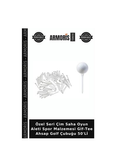 Özel Seri Çim Saha Oyun Aleti Spor Malzemesi Glf-tee Ahsap Golf Çubuğu 50'li Çok Renkli