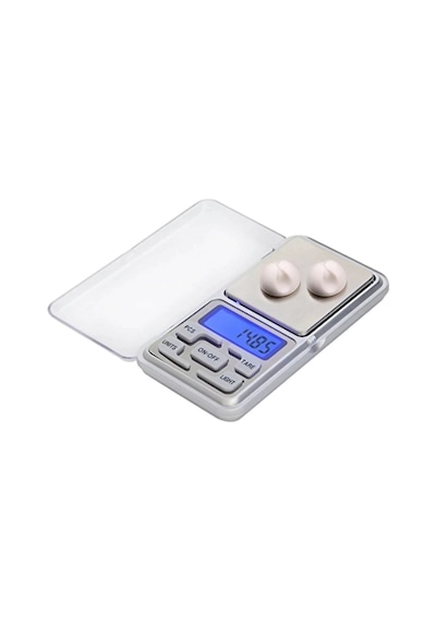 Go İthalat Dijital Hassas Cep Terazi 500 Gr 0.01 Taksimat Notebook Gümüş