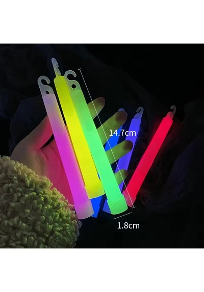 Asılabilir Glow Stick Lamba - Karanlıkta Yanan - 1 Adet Turuncu