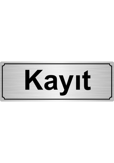 Kayıt Yönlendirme Levhası 7Cmx20Cmgümüş Renk Metal