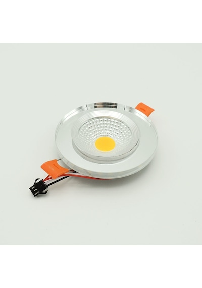 Aynalı Cam Üstü Altı Spot Cob Led Armatür Beyaz Gün Işığı Cam - Metalik