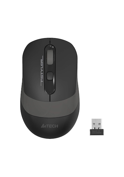 A4 Tech Fg10 Kablosuz Optik 2000 Dpı Mouse, 4 Yönlü Scroll, Siyah Gri Açık Beyaz