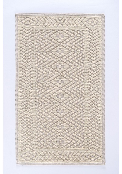 2 Li Bukle Banyo Takımı Banyo Tekstili/modern/doğal/sade/şık Kaymaz Taban -1068 Krem