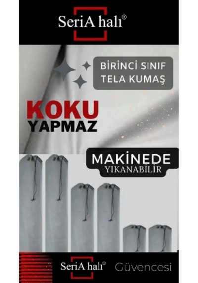 4m² Halı Hurcu -halı Kılıfı - Gri Tele Kumaş Düzenleyici -organizer - Bağcıklı Halı Hurcu Tela Beyaz Diğer