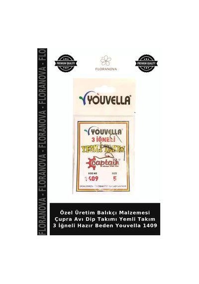 Özel Üretim Balıkçı Malzemesi Çupra Avı Dip Takımı Yemli Takım 3 İğneli Hazır Beden Youvella 1409 4