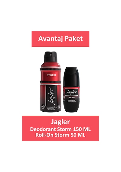 Jagler Deodorant Storm 150 Ml + Jagler Rollon Storm 50 Ml