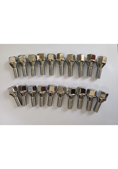 Bijon Takımı Krom Kaplı M12 X 1.25 Aa 17 Mm Diş 24 Boy 52 Mm Takım 20