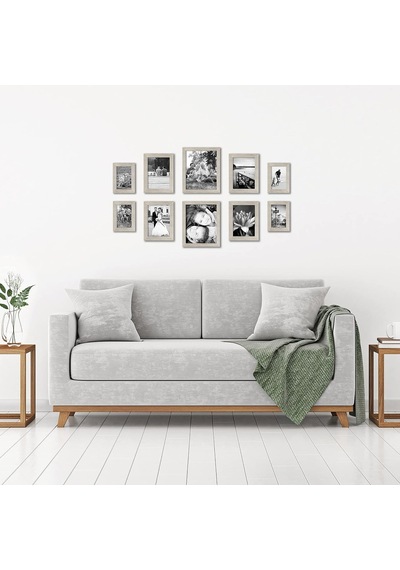10'lu Kırılmaz Camlı Fotoğraf Çerçevesi Seti, İki 20,32x25,4 Cm, Dört 12,7x17,8 Cm Ve Dört 10,16x15,24 Cm Çer