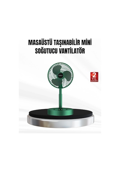Ceylan Adam Şarjlı Mini Fan Katlanabilir 3 Hız Ayarlı Taşınabilir Tasarımlı