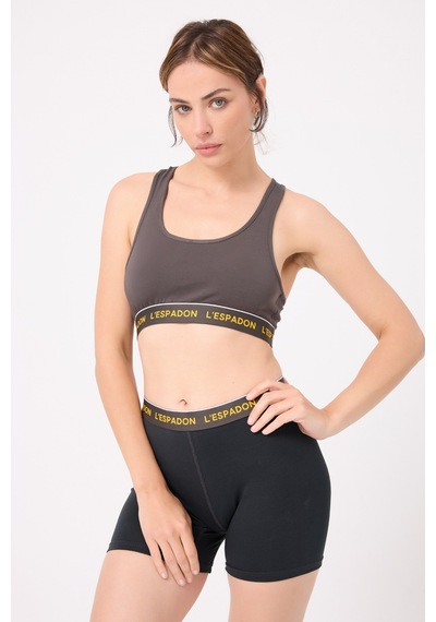 Athleshorts Yüksek Bel Kadın Uzun Boxer Şort-3268 Siyah