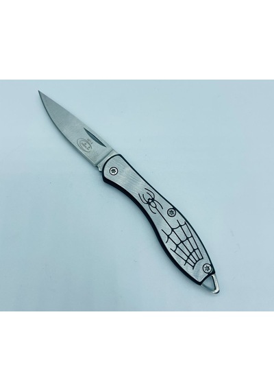 Tobaccotürk724 Metal Mini Kamp Bıçak Örümcek Ceplik Kamp Çakı //14cm-w14 Gri