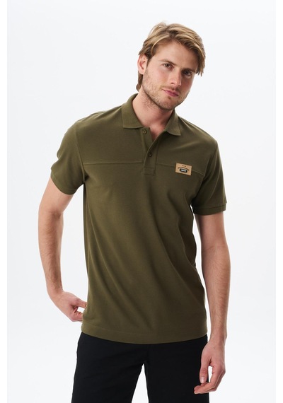 AR-MA Arma Erkek Regular Fit Basic % 100 Pamuk Pike Polo Yaka Tişört Y29374355402 Haki