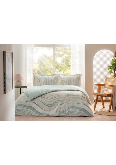 Özdilek Nevresim Takımı Ranforce 57 Tel Tek Kişilik Mınt Natural Marble