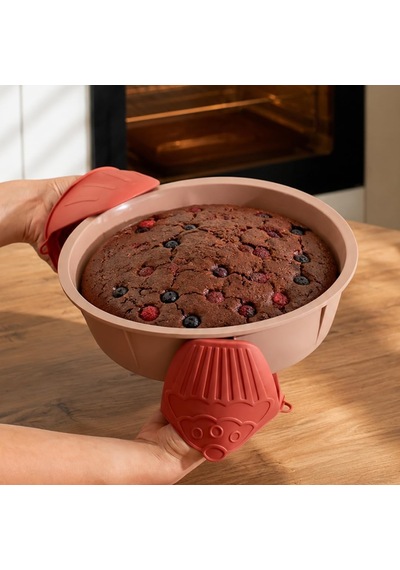 30041-1 Silikon Yuvarlak Kek Kalıbı Krem 24cm Diğer