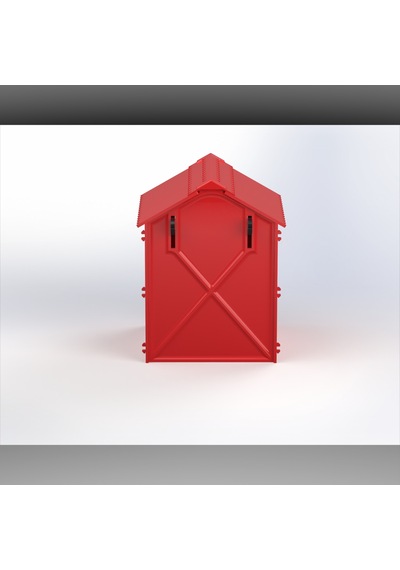Plastik Kuş Yuvalığı Demonte 15x15x20 Kırmızı