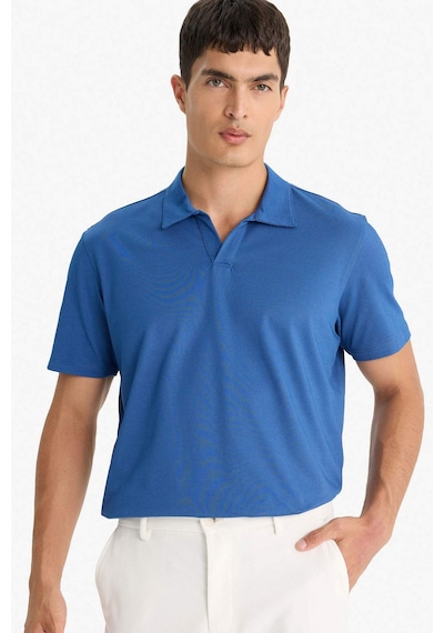 Defacto Regular Fit Polo Yaka Kısa Kollu Tişört F8477ax25auın272 Indigo