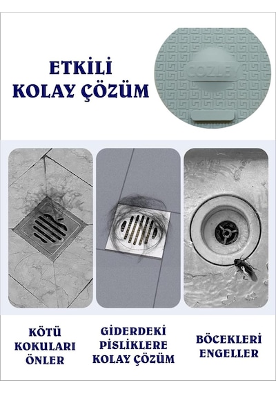 Lavabo Kötü Koku Önleyici 3'lü Paket Lavabo Koku Giderici Silikon Mat Sızdırmaz Su Ve Koku Geçi