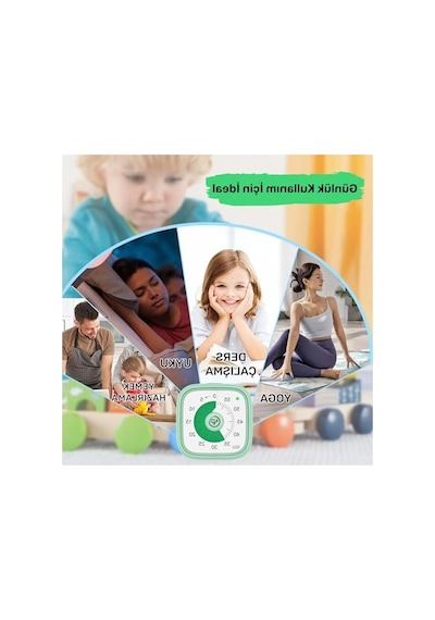60 Dakika Analog Alarm Zamanlayıcı, Pomodoro Yöntemi İle Öğrenci Motivasyonu Açık Mavi