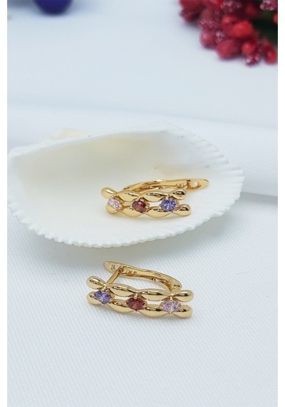 Xuping Rose Altın Kaplama Kararmaz Vip Seri Renkli Taşlı Zincir Rose Gold