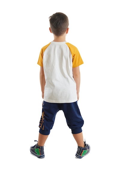 Roarsome Dino Erkek Çocuk Yazlık T-shirt Kapri Şort Takım