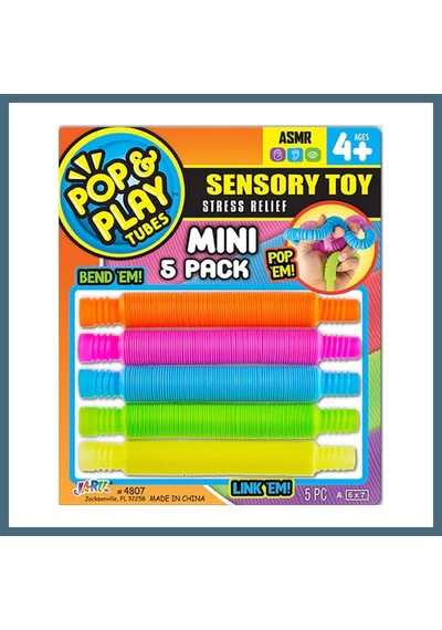 Bezos Pop & Play Tubes Duyusal Stres Oyuncağı Nessiworld 5'li Agc