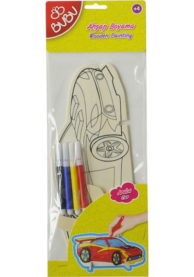 Bu-bu Ahşap Boyama Araba Bubu-ab0041