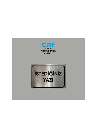 Aluminyum Kapı İsimliği İstediğiniz Yazıyı Yazdırabilirsiniz Arkası Yapışkanlı 14x20 Cm